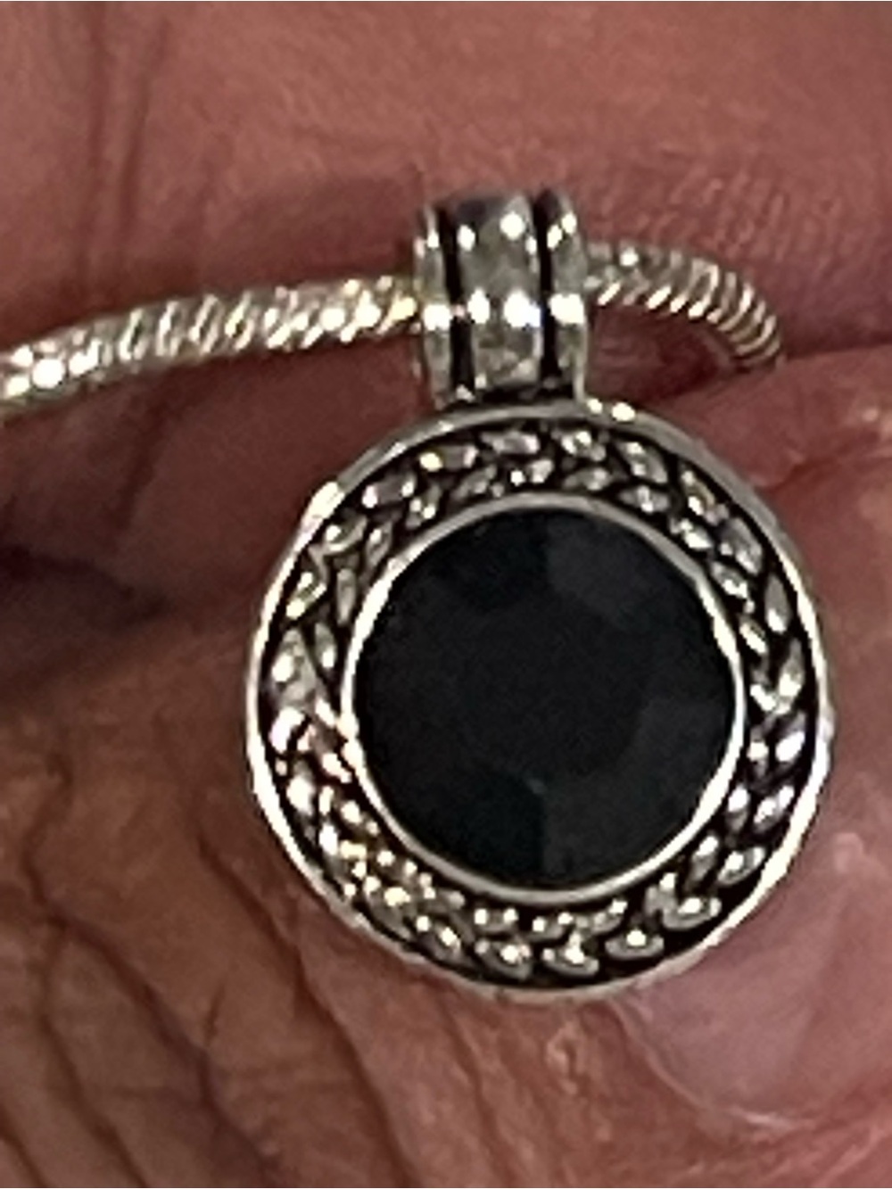 Napier Silver Pendant Necklace with Onyx  Gem Jewelry - Picture 8 of 8